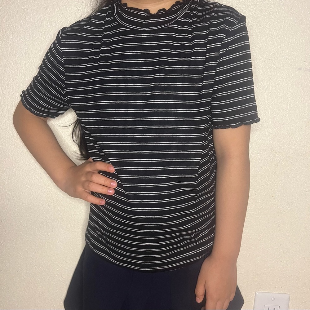 Art Class ~Girls Mock Neck Short-Sleeve T-Shirt, Size M(7/8)